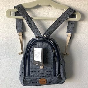 Dakine small backpack, blue denim Aztec print